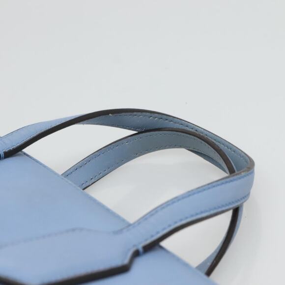 GUCCI Hand Bag Leather Blue Gold - Picture 8 of 16